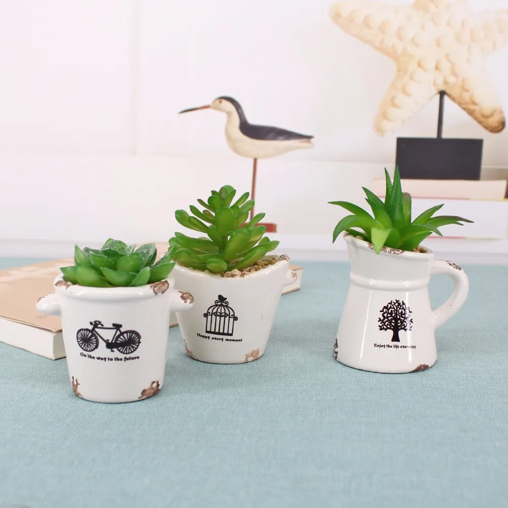 Шт. 3 шт. моделирование комнатные растения искусственные суккуленты мини