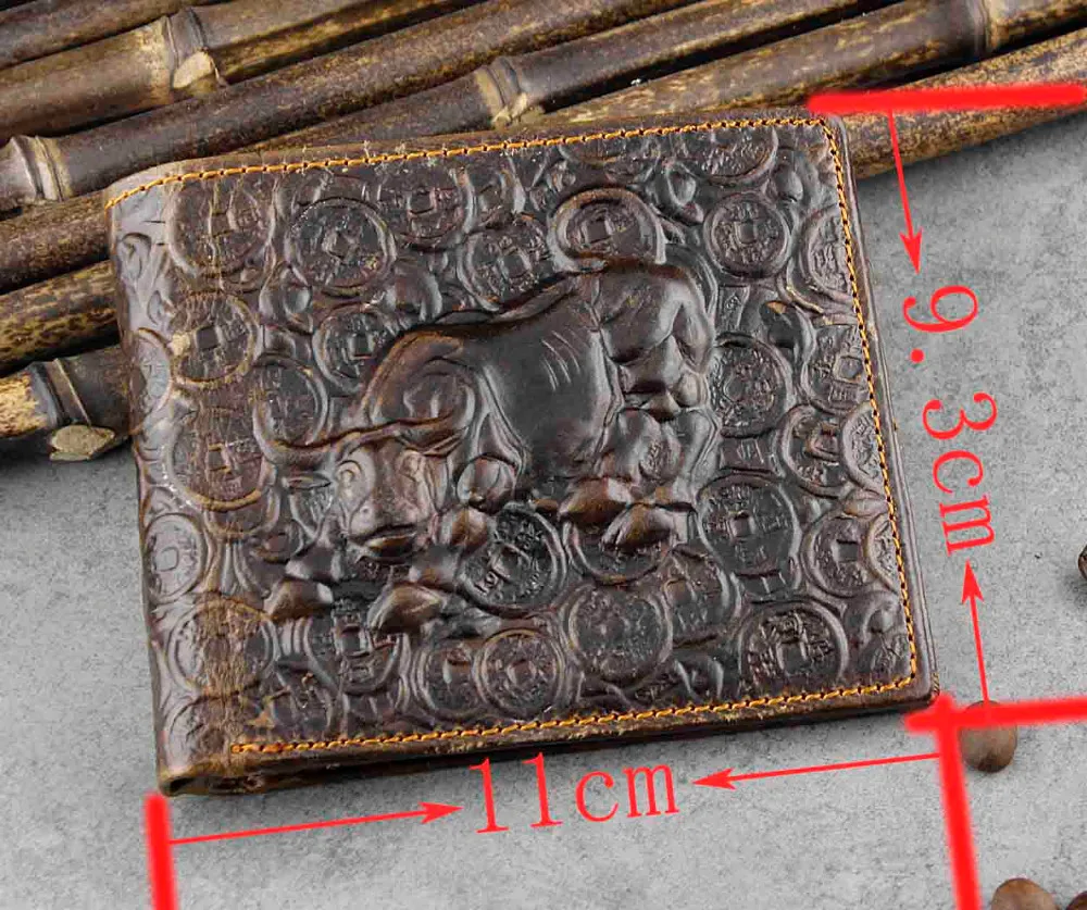 Винтажные кошельки из натуральной коровьей кожи для мужчин 2017