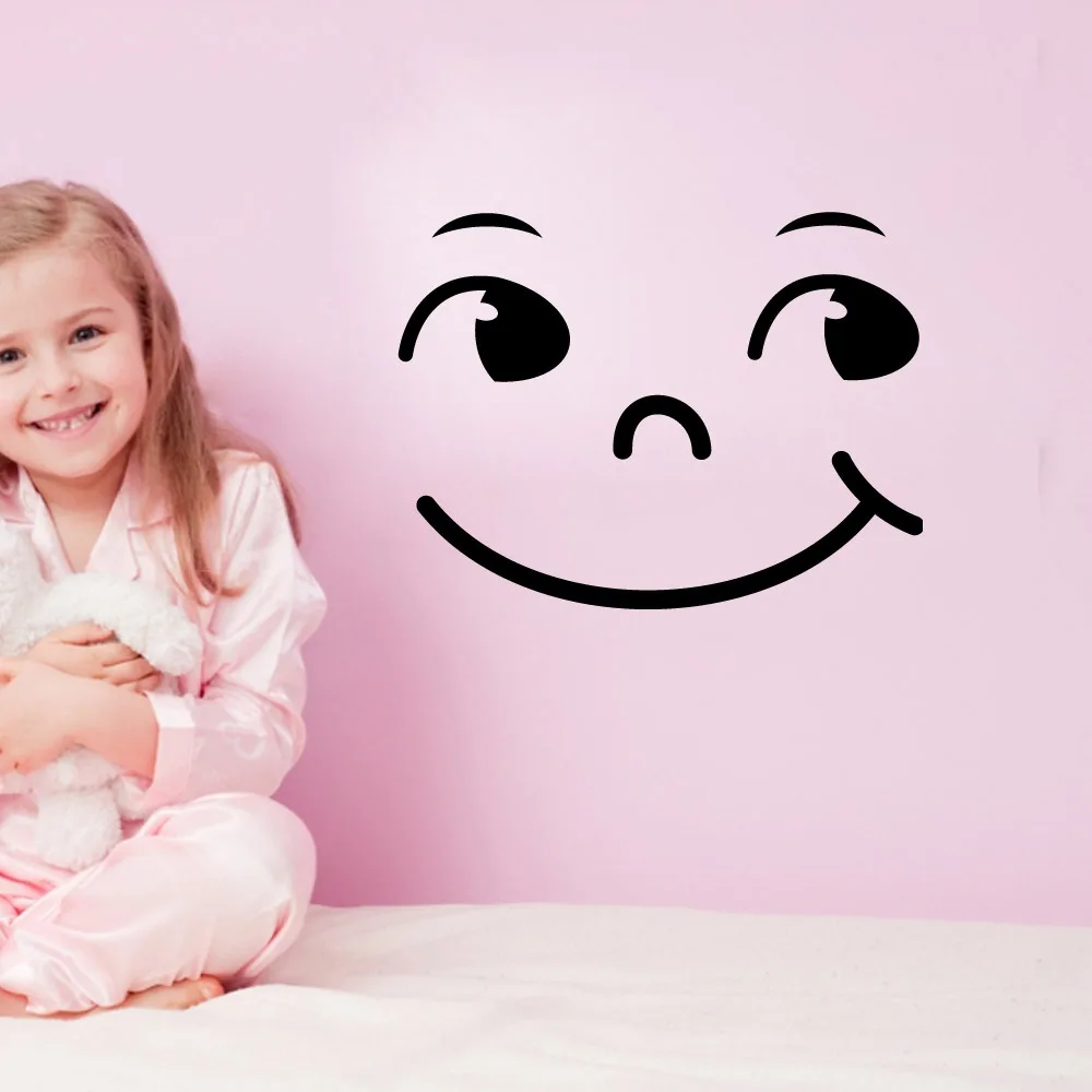 Настенные стикеры Smile для детской комнаты современные украшения спальни дивана