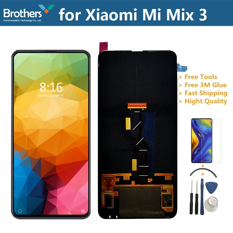 ЖК экран для Xiaomi Mi Mix 3 дисплей сенсорный дигитайзер в сборе замена телефона 6 39