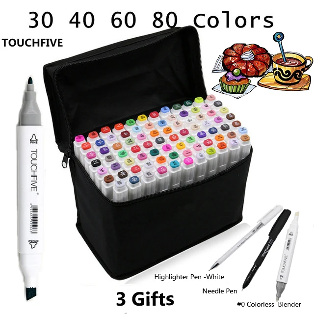 Маркеры Touchfive масляные спиртовые 30406080 цветов|art markers|art suppliessketch marker |