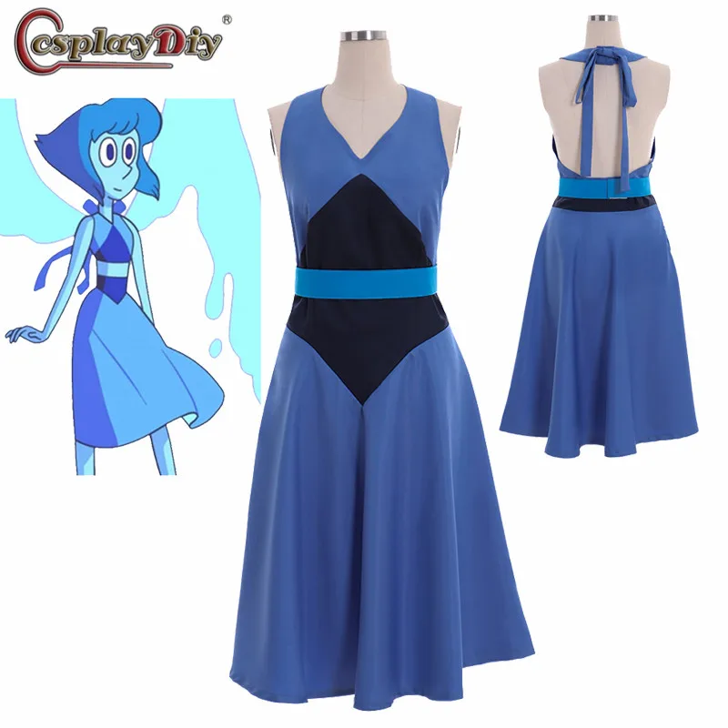 Женский костюм для косплея Cosplaydiy Steven universe Lapis синее платье девочек сексуальные