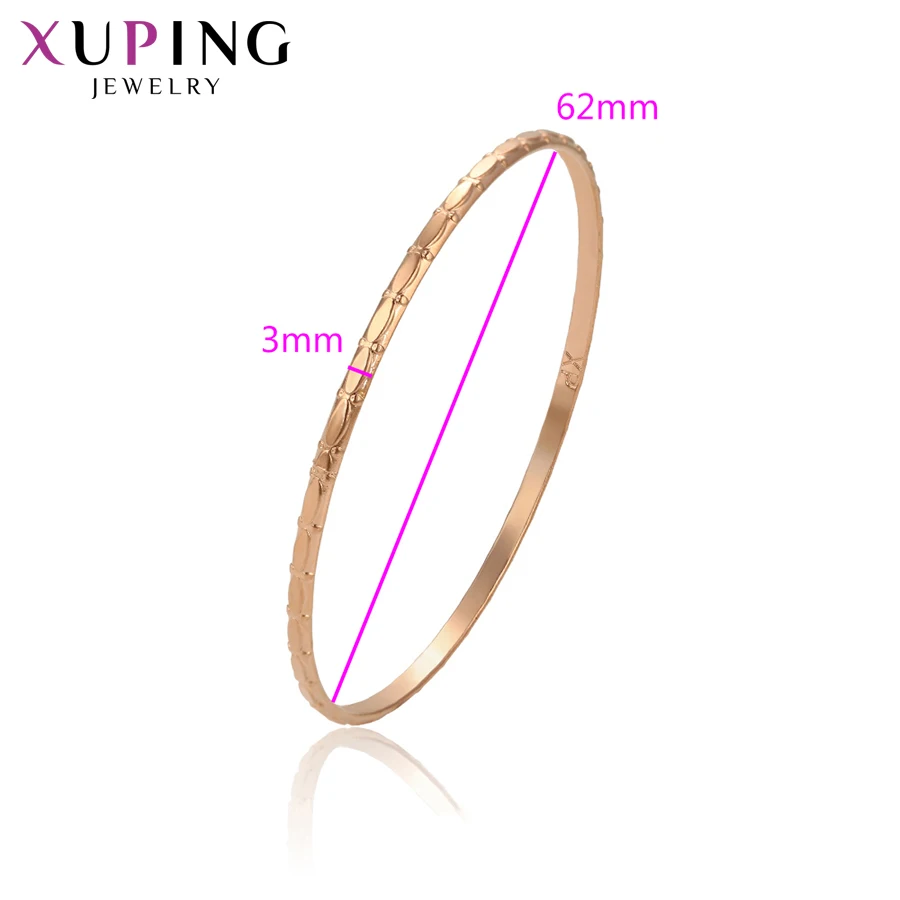 Xuping Jewelry Popular New Temperament Round Shape Rose Gold-color Plated Bangle for Women Gifts 52229 | Украшения и аксессуары