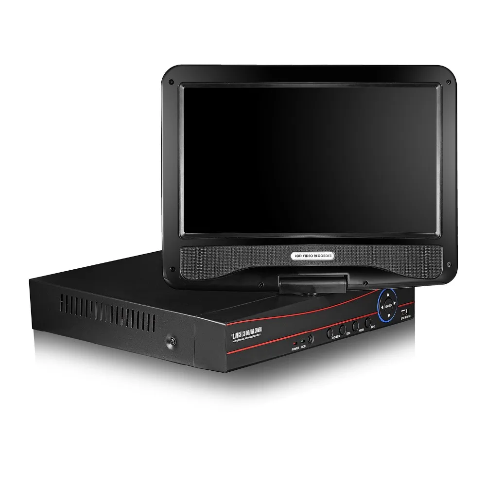 Все в одном AHD камера видеонаблюдения Регистраторы DVR 8CH Встроенный 10 ''ЖК