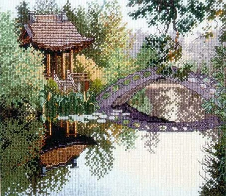 Fishxx вышивка крестом C458scenery [Китайский классический сад] исследование растворимый