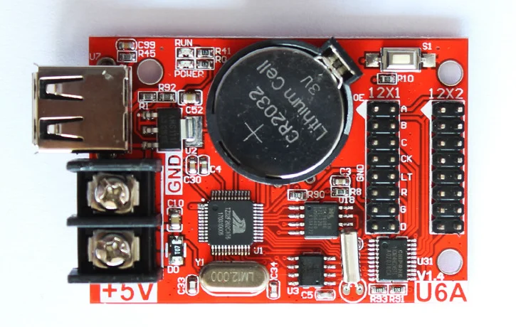 Светодиодный дисплей HD U6A, светодиодный мини-дисплей, USB диск, связь, дешевый светодиодный дисплей, контрольная карта