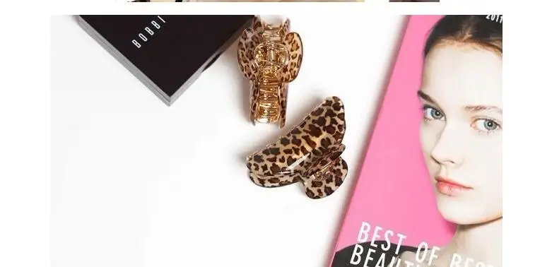Hot Sale Women Butterfly rhinestone Hair Claws ladies Fashion Leopard Hair Clips Hair Female Girls Claws Hairpin hair Accessorie