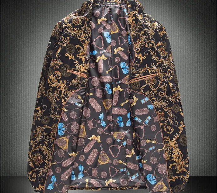 Горячая распродажа мужчины slim-подходят blazer Мужские нейлоновые печатных