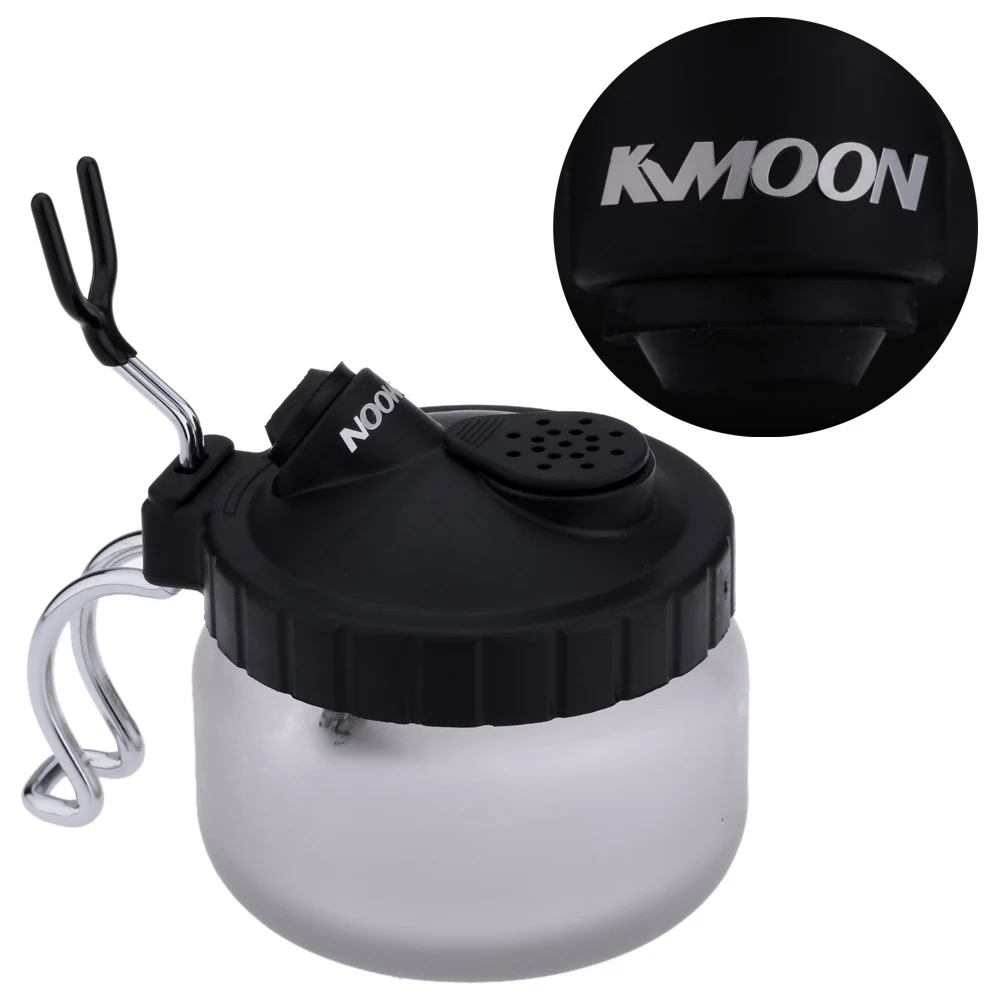 KKmoon Аэрограф для очистки горшка Распылитель Очиститель стекло держатель для воздушной щетки чистая краска банка бутылка чистые инструменты иглы сопла набор кистей