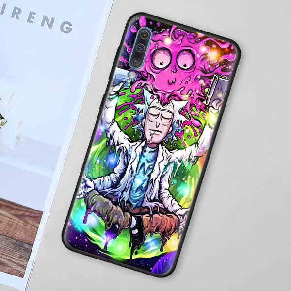 003 Рик и Морти силиконовый мягкий чехол для samsung Galaxy A50 A70 A40 A10 A20 A30 A60 A9 A8 A6 A7 черный чехол Крышка - Цвет: 003