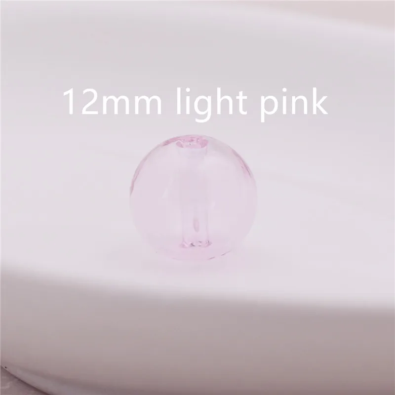 12mm light pink 8 штук 12 мм 14 мм с отверстием диффузор духи многоразового ручной эфирные масла шарик для ароматерапии стеклянные бусины, украшения из бисера - Окраска металла: 12mm light pink