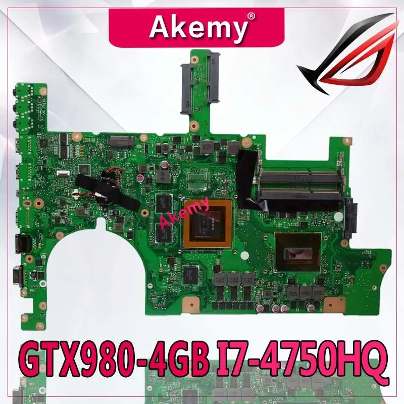Akemy ROG G751JY материнская плата для ноутбука For Asus G751JT G751JL G751J g751протестированная