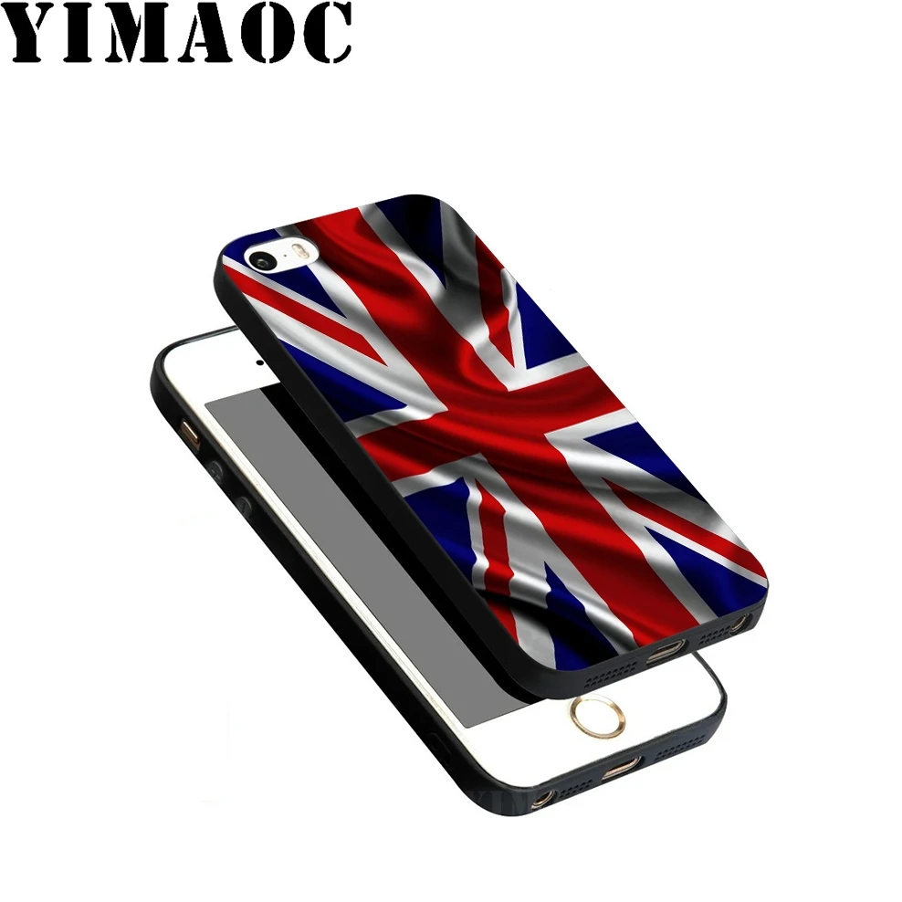 YIMAOC London Brazil Canada Flag Soft Silicone Case for iPhone 11 Pro Xr Xs Max X or 10 8 7 6 6S Plus 5 5S SE |