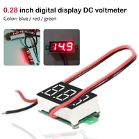 1pcs i digital voltmeter voltage tester meter 0 28 inch 2 5v 30v led screen electronic parts accessories digital voltmeter