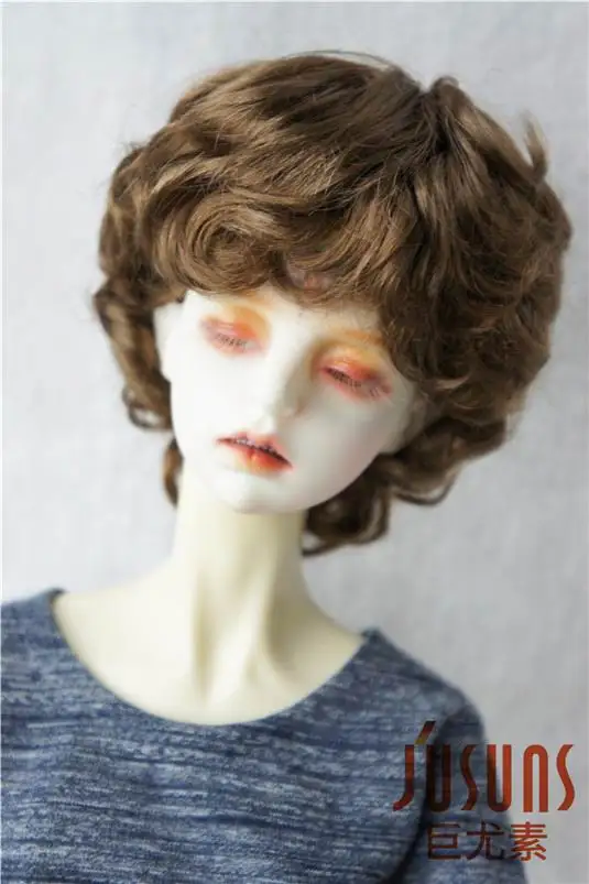 Dark brown JD219 1/3 SD кукла парик Синтетический мохеровый парик 8-9 дюймов Купидон BJD волосы куклы аксессуары - Цвет: Dark brown