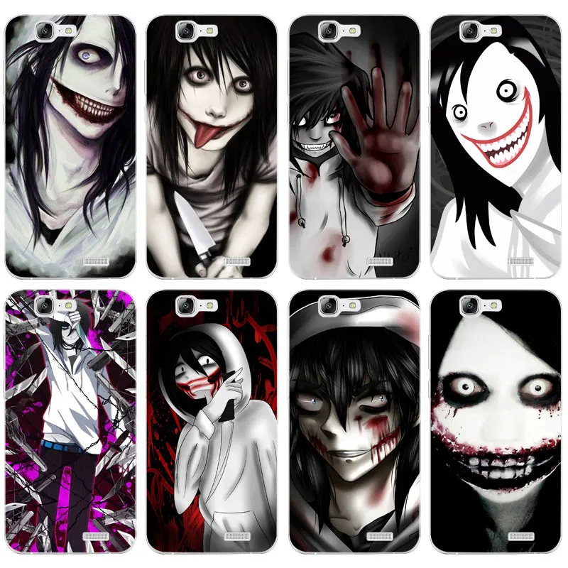 H099 Jeff The Killer Transparent Hard Thin Skin Case Cover For Huawei P8 P9 P10 Lite Plus 2017 Honor 8 9 6X |