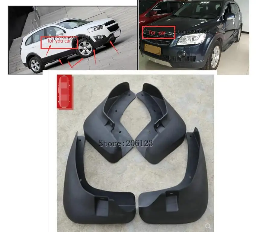 Для Chevrolet/Holden Captiva 7 CG 2006- Брызговики передние и задние брызговики крыло 2007 2008 2009 2010 брызговики