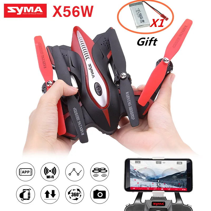 SYMA новейший X56W складной мини-Дрон Карманный Радиоуправляемый квадрокоптер с