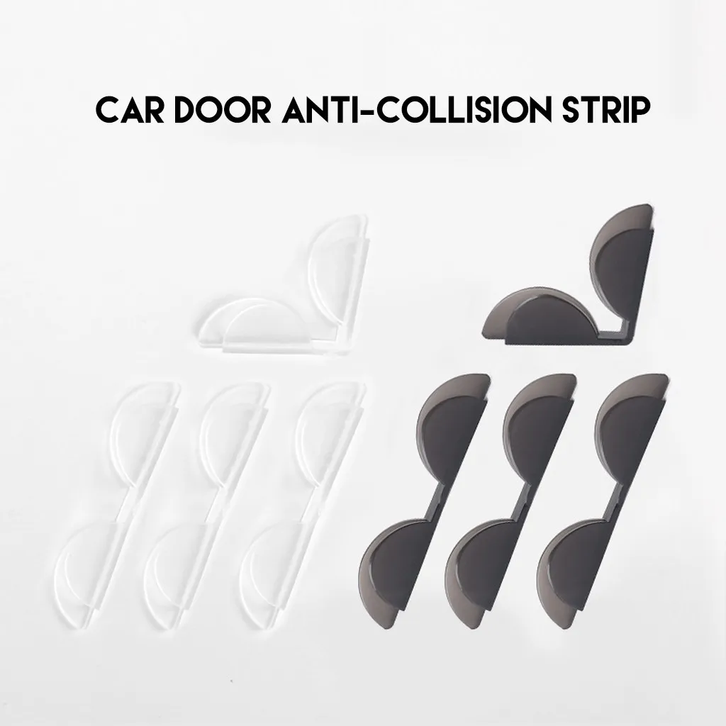 4 шт. черные и прозрачные ленты для защиты от столкновений на краях двери