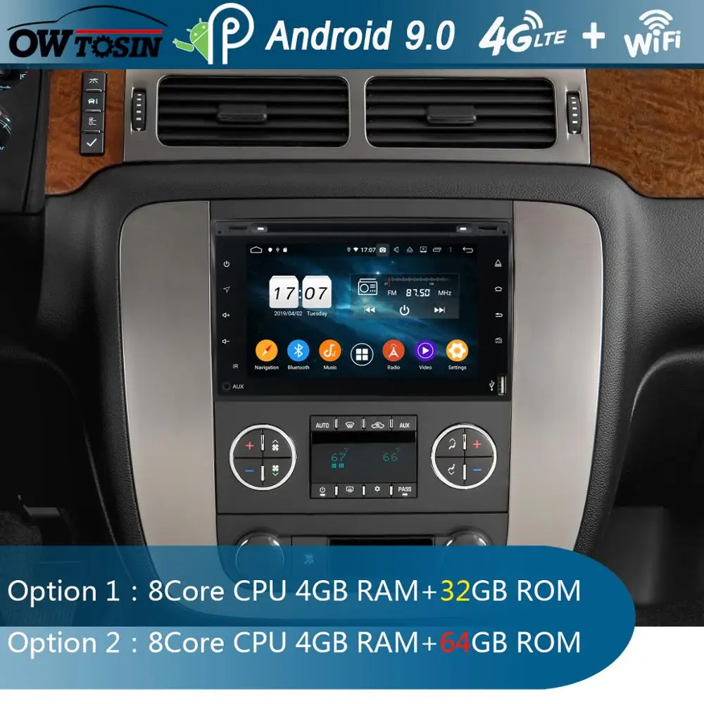 7 &quotIPS 8 Core 4G + 64G Android 9 0 автомобильный DVD радио GPS для GMC Yukon Sierra Tahoe передняя фара Chevy