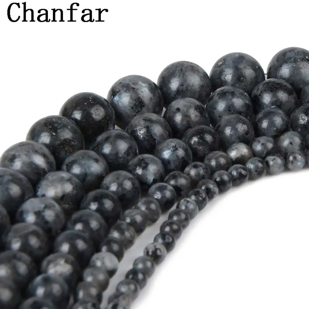Бусины Chanfar из натурального камня серый черный Spacer для самостоятельного