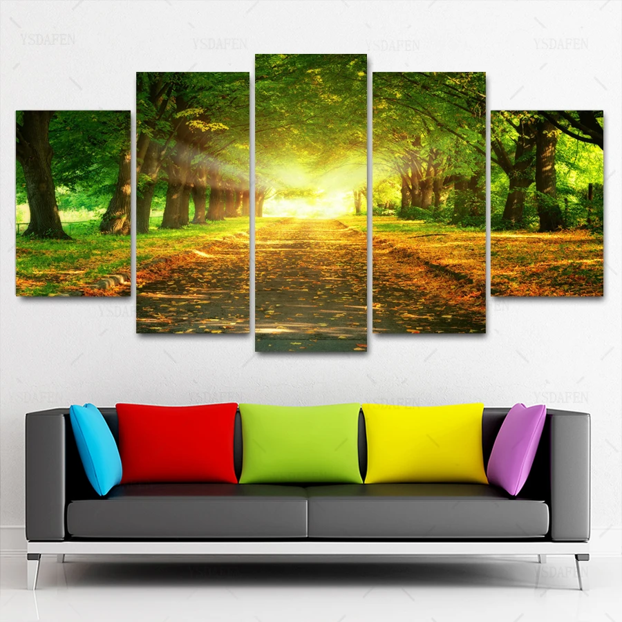 

HD print olieverf Film modulaire foto Scenery poster kind room decor woondecoratie 5 stks canvas art z498