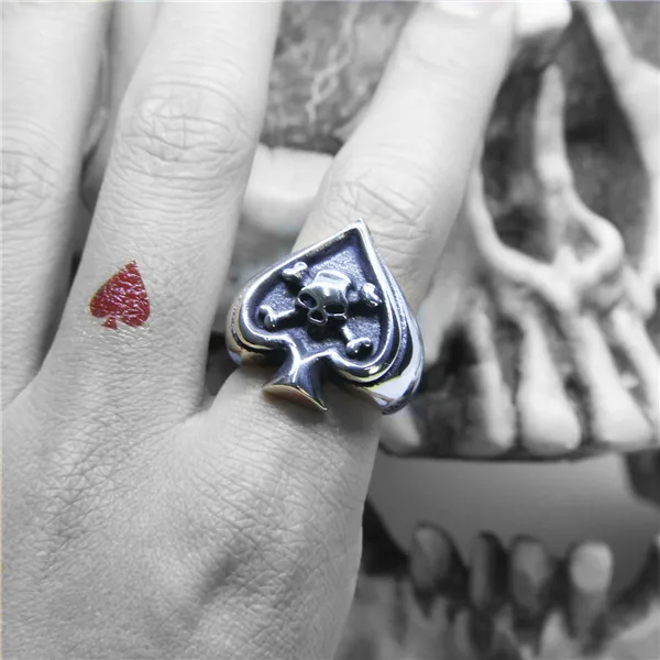 Прямая поставка 2018 кольцо King Spades в стиле панк мужское женское крутое модное с