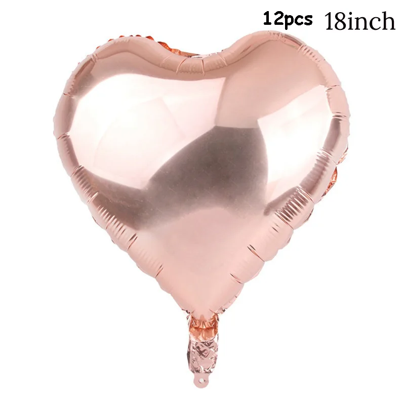 12pcs balloon Вечерние одноразовые стаканчики из розового золота, соломинки для девичника, вечерние украшения для вечеринки на день рождения - Цвет: 12pcs balloon