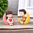 2 шт.компл., Новое поступление, романтичные фигурки в виде Луны из ПВХ, декоративные украшения для бонсай, украшения для домашнего стола