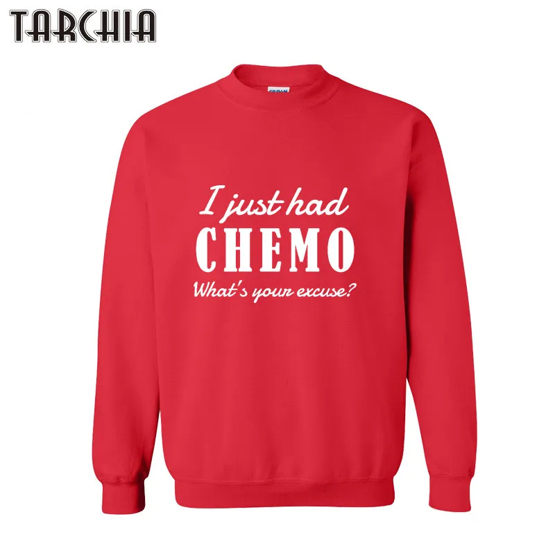TARCHIA Men's Hoodies I JUST HAD CHEMO Printed Thicken Pullover Sweatshirt Men Sportswear Fashion Clothing Plus Size XXL | Мужская