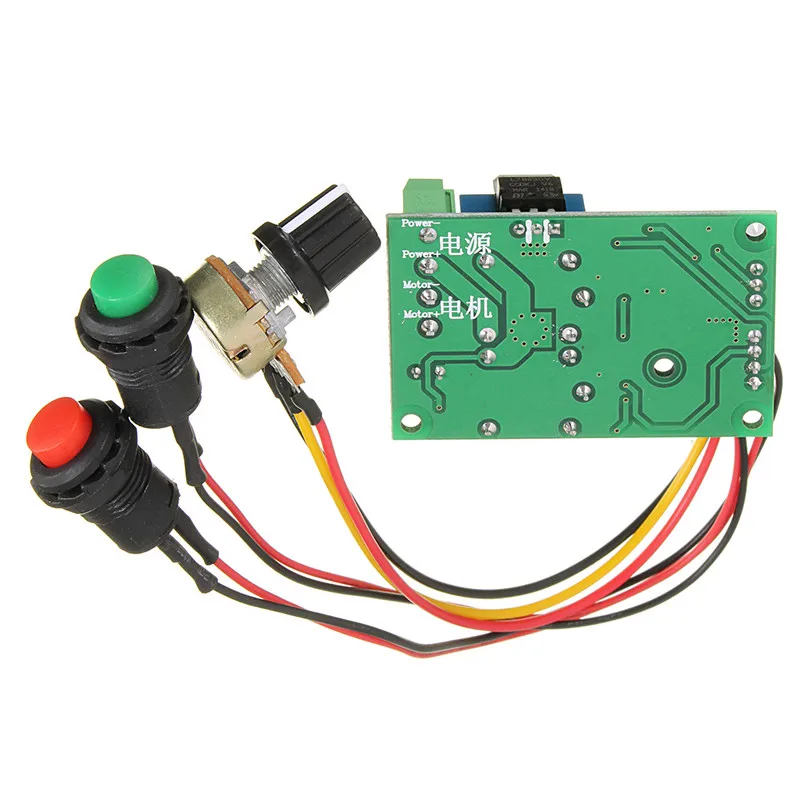 PWM DC 6 в 9 12 В 24 3 А контроллер скорости двигателя постоянного тока Реверсивный