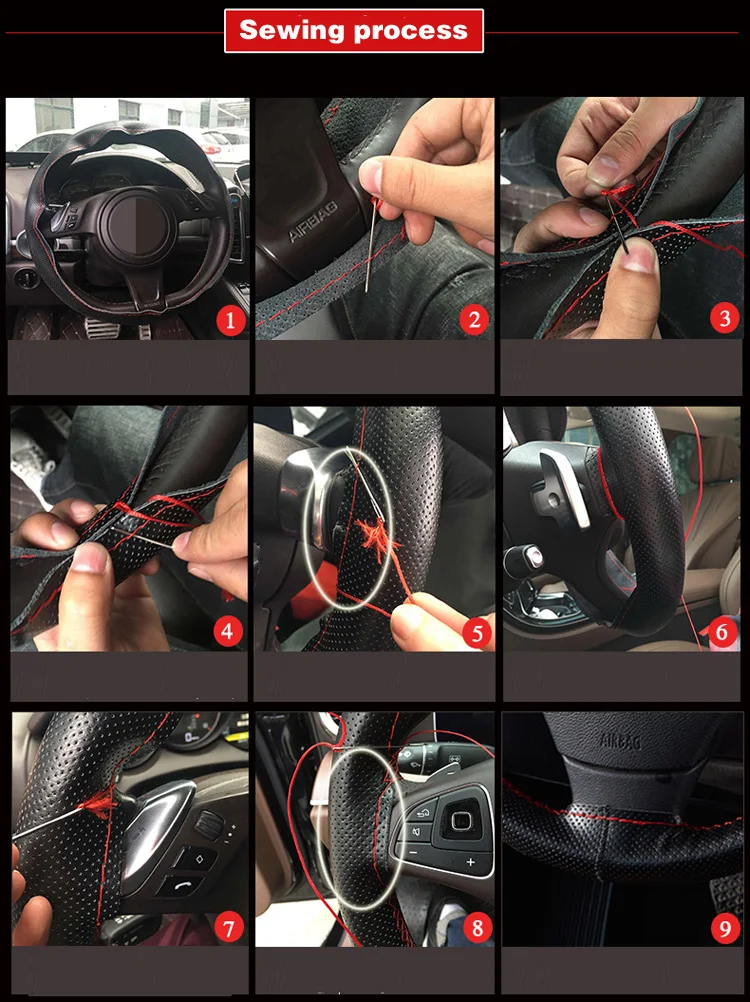 Очень большой чехол на руль для грузовика RV micro fiber Кожаный Автомобильный руль оплетка прочный 42 см 45 см 47 см 50 см