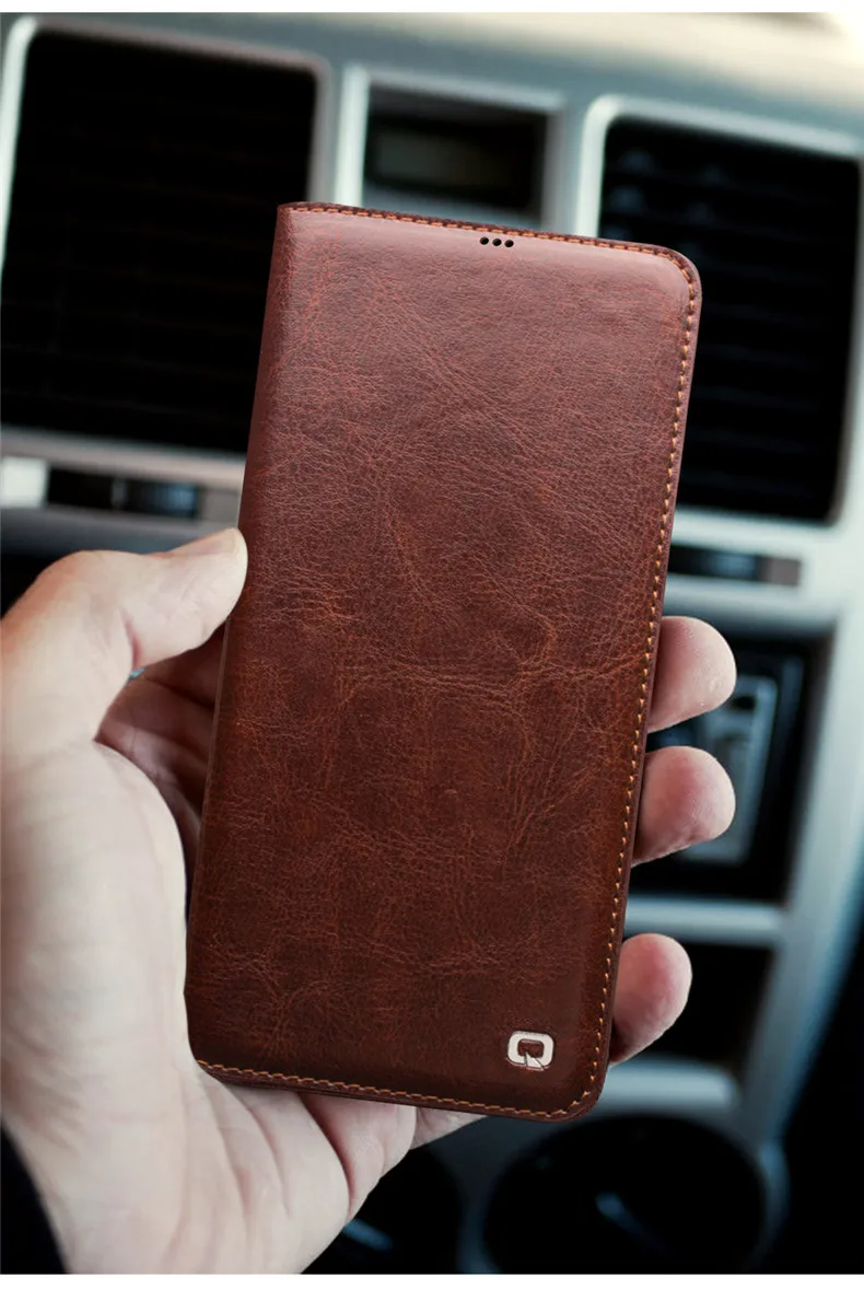 QIALINO Чехол-книжка из натуральной кожи с отделением для карт для Xiaomi mi 9, модный винтажный Чехол для телефона с полной защитой для Xiao mi 9 6,39 дюймов