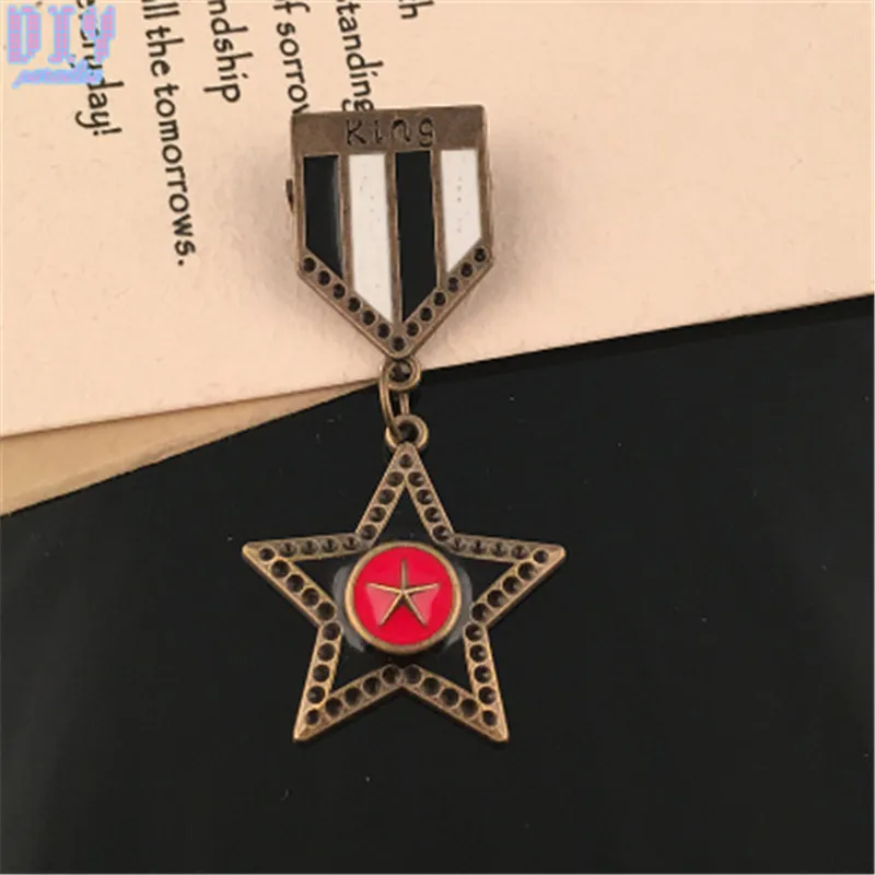 H Любовь пять звезд Орел военный металлический значок ретро плечо доска армейские знаки различия булавка На брошь медаль ручной работы - Цвет: H
