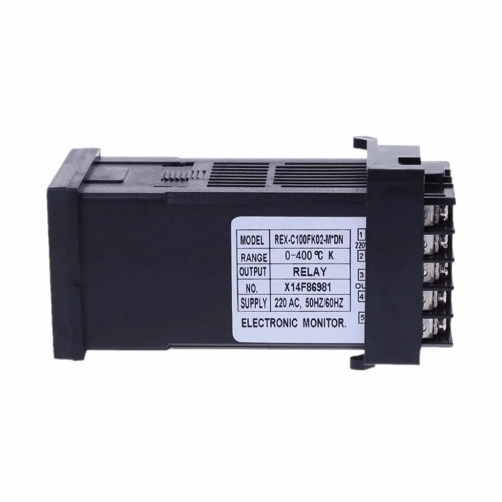 OOTDTY PID цифровые Температура контроллер REX-C100(M) 0 до 400 градусов C K Тип реле Выход промышленный Температура измерительные инструменты