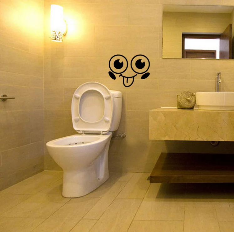 Стены холст наклейки плакат улыбка уход за кожей лица Ванная комната Туалет