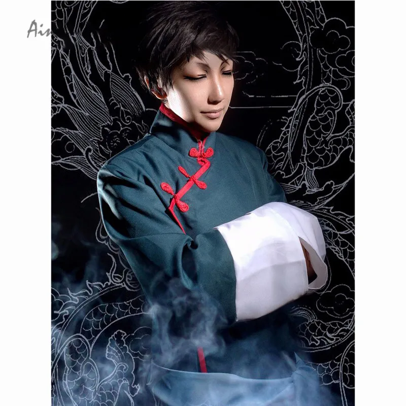 Аинклу Бесплатная доставка Аниме Штаны Продукт Black Butler Lau Косплей Костюм Пояс Cheong-Sam для унисекс закрытие костюма.