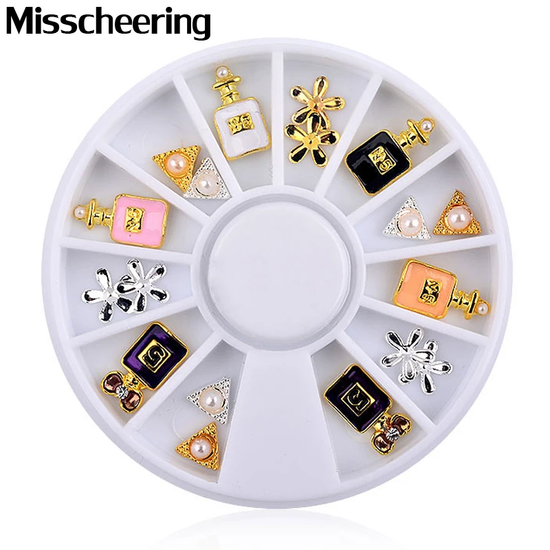 

Новинка, 3d-флакон, цветы, треугольник Стразы, сплав, Типсы для дизайна ногтей, декоративное колесо