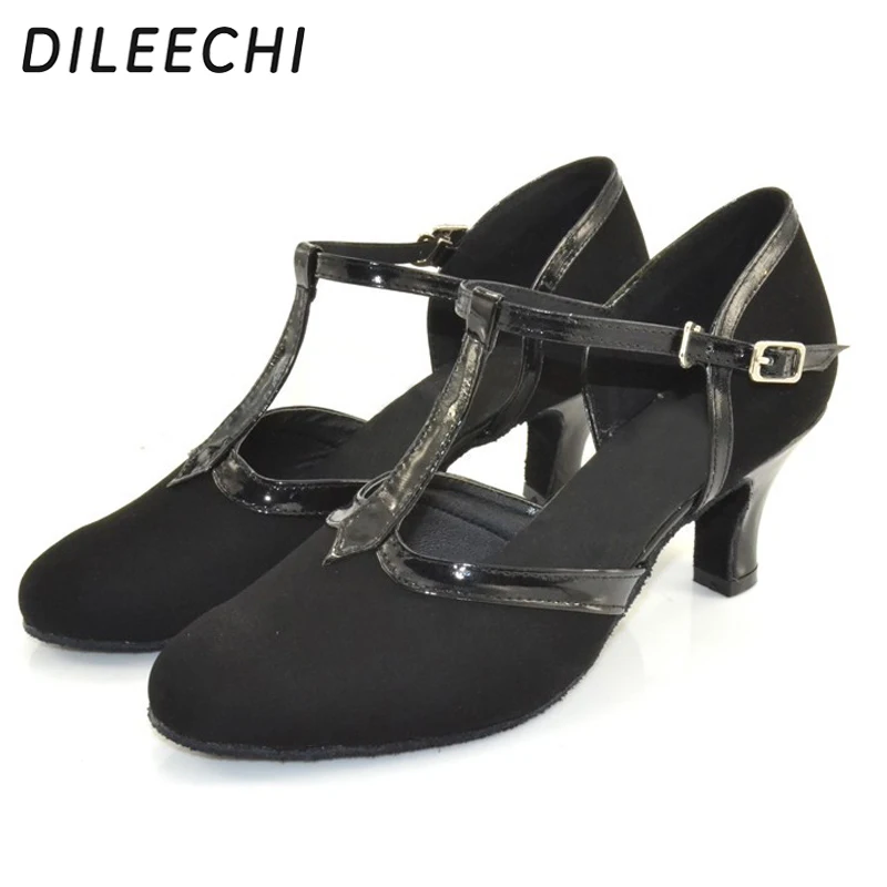 Dileechi Костюмы для латиноамериканских танцев танцевальная обувь женские черные
