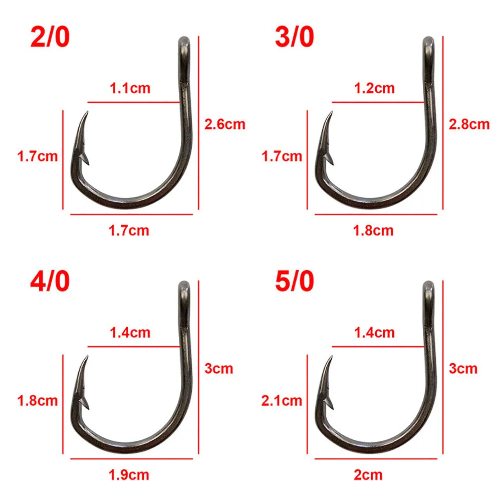 10PCS/bag 7/0 TOPIND 10827 Live Bait Hooks Fishing Stainless Steel | Спорт и развлечения