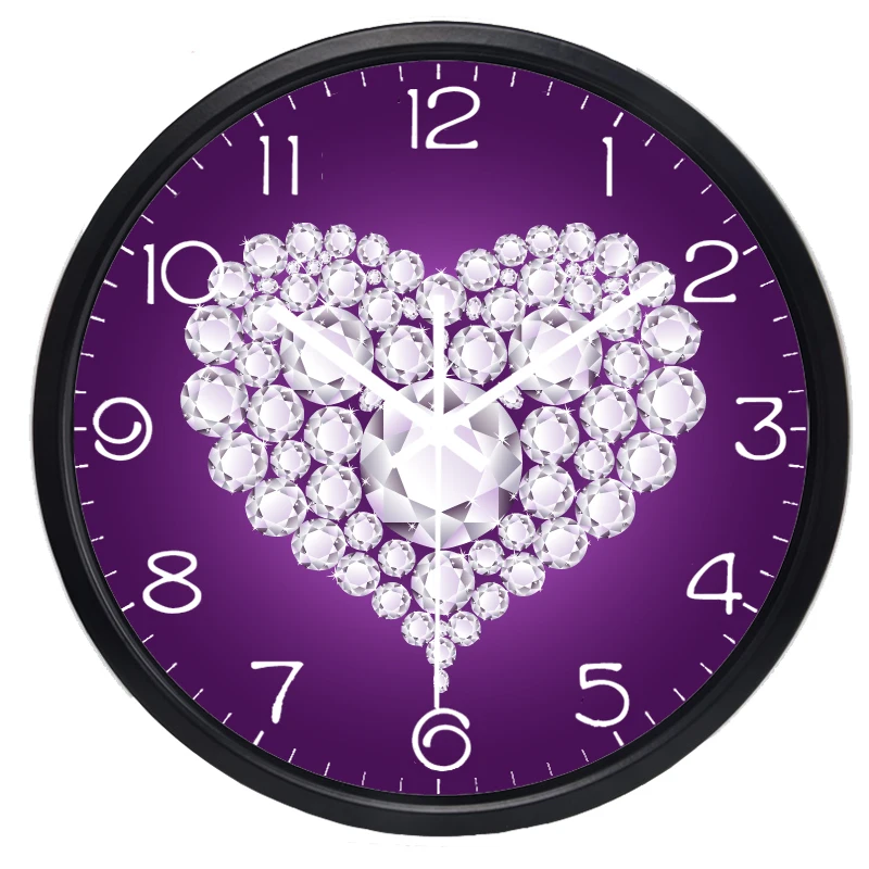 Алмазная серия Стеклянные Настенные часы для женщин благородный магазин