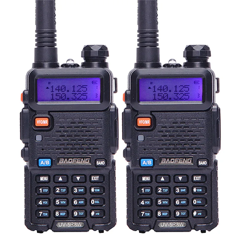 factory standard 2 шт. Baofeng UV-5R 8 Вт Высокая мощность 8 Вт Мощность ful 10 км портативная рация большой диапазон CB Ham Радио УКВ двухдиапазонный UV5R двухстороннее радио - Цвет: factory standard