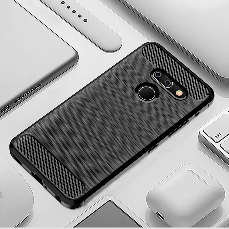 Для LG G8 чехол ThinQ мягкий силиконовый матовый углеродное волокно для 2019 6 1 дюймов