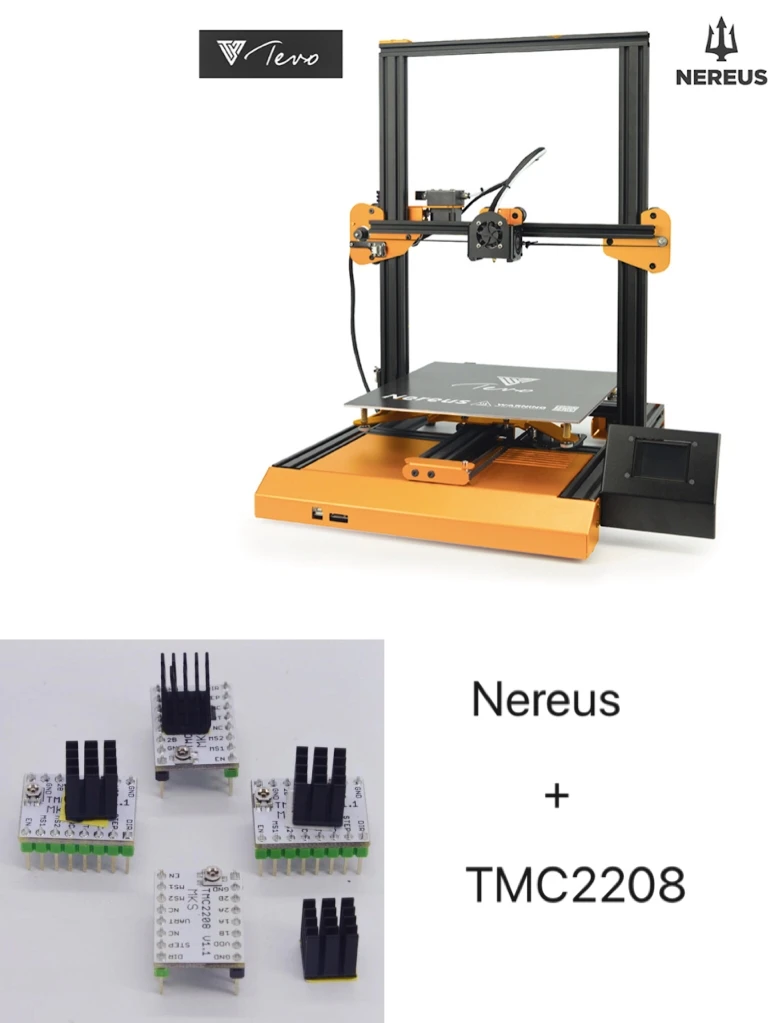 Nereus TMC2208 TEVO Nereus 3d принтер размер 320*320*400 мм WiFi управление и красочный сенсорный экран металлический предварительно собранный Impressora 3D комплект - Цвет: Nereus TMC2208