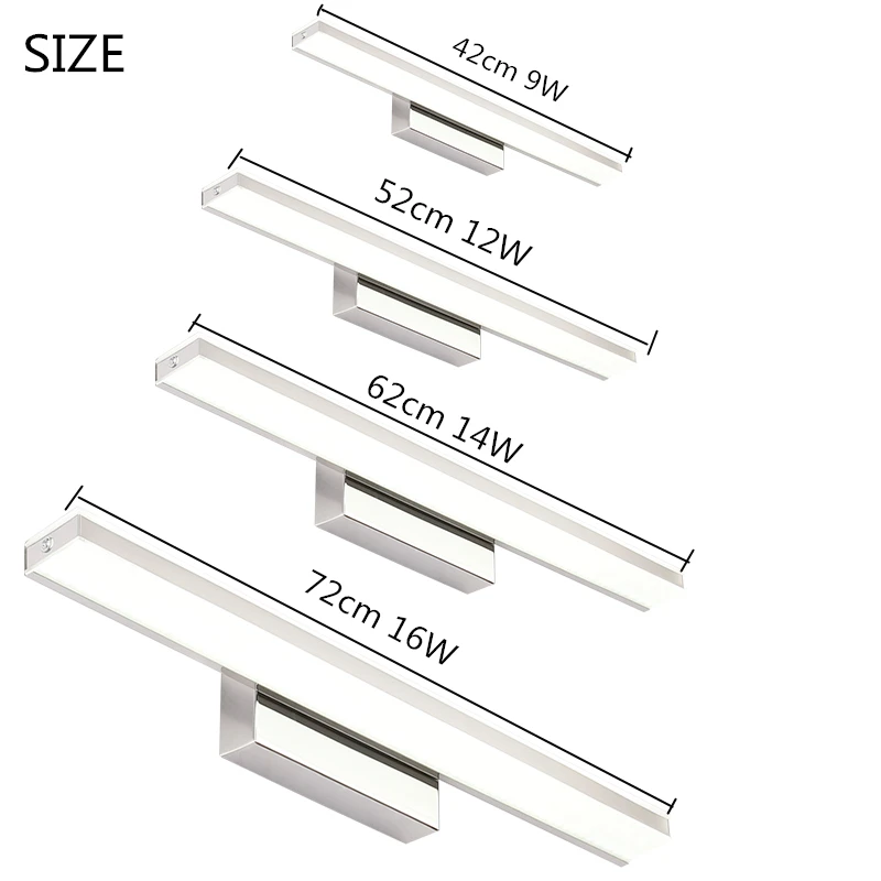 

LED Mirror Light Wall lamp Waterproof Wall Light Luminaria Direction Adjustable Indoor Lighting Applique Murale Luminaire