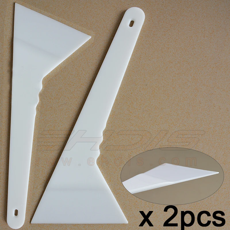 EHDIS 2 шт. белый пластиковый скребок для льда виниловая пленка автомобиля удаления