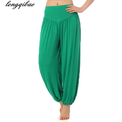 Женские повседневные шаровары танцевальные брюки с высокой талией свободные