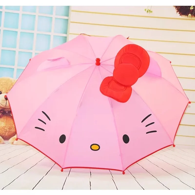 Hot Lovely Cartoon Hello Kitty Children Anime Umbrella for Kids Girl Cute Baby Student White Free Shipping | Дом и сад