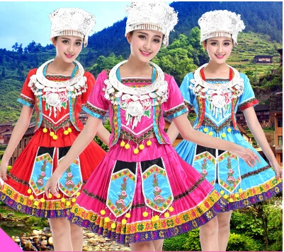 Женская одежда Miao Hmong костюм для тибетских танцев | Тематическая и униформа