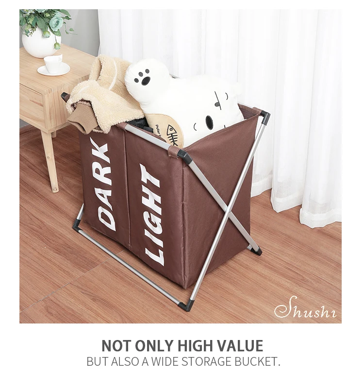 SHUSHI портативный водонепроницаемый мешок грязной корзины организации складная металлическая корзина для белья Оксфорд Складные пакеты, корзины для стирки